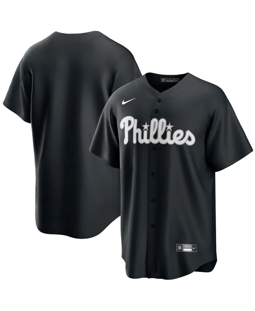 Men's Black, White Philadelphia Phillies Official Replica Jersey