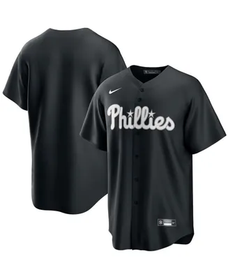 Men's Black, White Philadelphia Phillies Official Replica Jersey