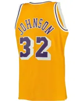 Men's Magic Johnson Gold Los Angeles Lakers 1984-85 Hardwood Classics Swingman Jersey