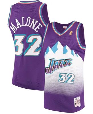 Men's Karl Malone Purple Utah Jazz 1996-97 Hardwood Classics Swingman Jersey