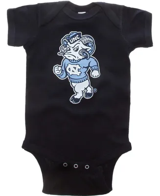 Infant Boys and Girls Navy North Carolina Tar Heels Big Logo Bodysuit
