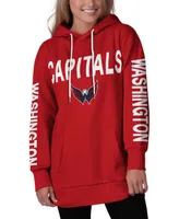 Women's Red Washington Capitals Extra Inning Pullover Hoodie