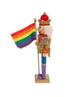 Kurt Adler 12" Wooden Gay Pride Nutcracker