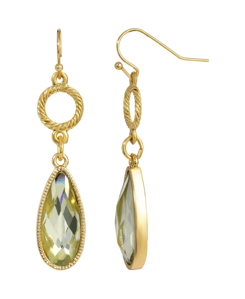 2028 Wire Teardrop Earrings - Gold