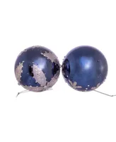 Kurt Adler 80 Mm Glass Ball Ornaments 6 Piece Set