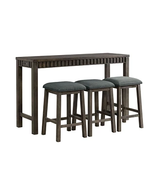 Picket House Furnishings Montego 4-Piece Multipurpose Bar Table Set