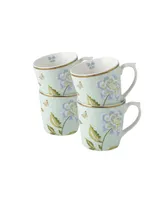 Laura Ashley Heritage Collectables 10 Oz Mint Uni Mugs in Gift Box, Set of 4