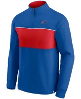 Men's Royal and Red Buffalo Bills Block Party Quarter-Zip Jacket