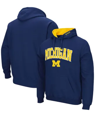 Men's Navy Michigan Wolverines Arch Logo 3.0 Pullover Hoodie