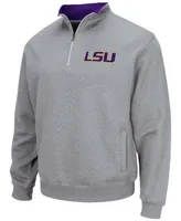 Men's Heathered Gray Lsu Tigers Tortugas Team Logo Quarter-Zip Jacket