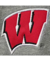 Men's Heathered Gray Wisconsin Badgers Tortugas Team Logo Quarter-Zip Jacket