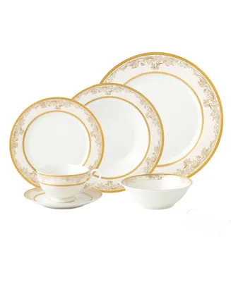 Dinnerware New Bone China, Service for 4 by Lorren Home Trends, Set of 24