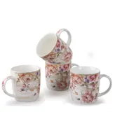 Mugs by Lorren Home Trends Floral, Set of 4