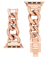 Anne Klein Women's Rose Gold-Tone Alloy Metal Chain Link Bracelet designed for Apple Watch 42mm (Series 10) & 38/40/41mm