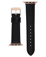 Anne Klein Women's Black Consider It Apple Peel Leather Band designed for Apple Watch 42mm (Series 10) & 38/40/41mm