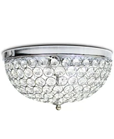 Lalia Home Crystal Glam 2 Light Ceiling Flush Mount