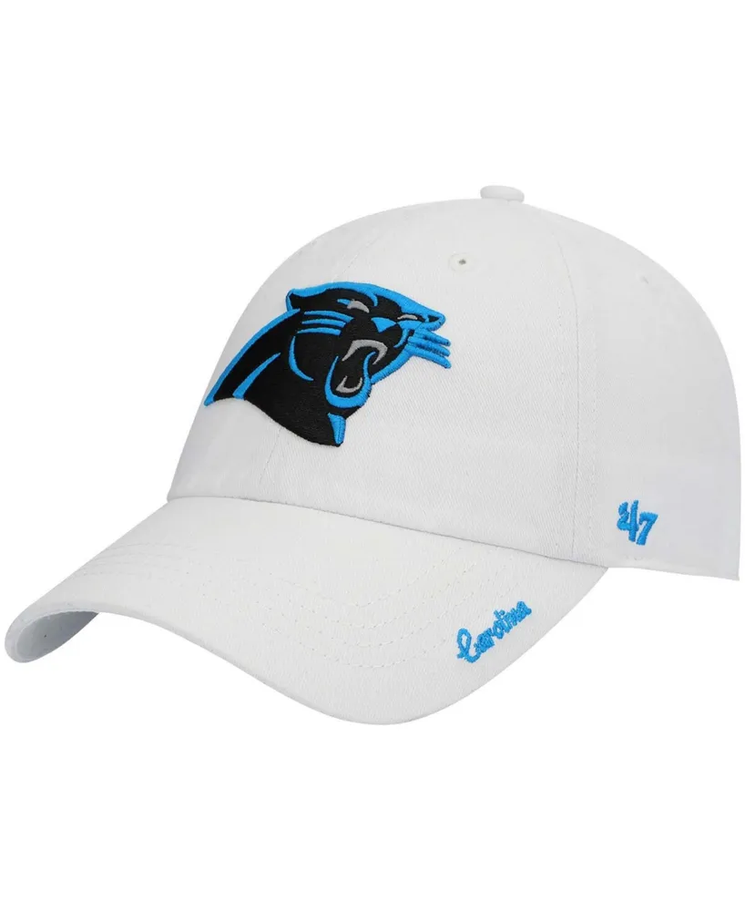 Women's White Carolina Panthers Miata Clean Up Logo Adjustable Hat