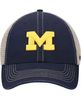 Men's Navy Michigan Wolverines Trawler Trucker Snapback Hat