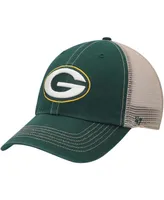 Men's Green, Natural Green Bay Packers Trawler Trucker Clean Up Snapback Hat