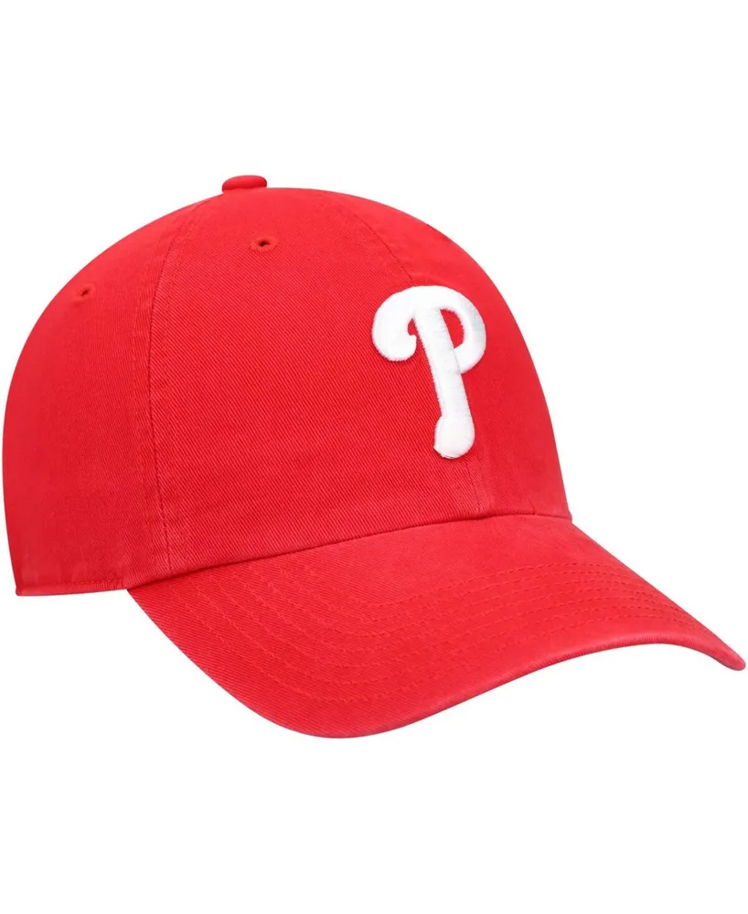 Boys Red Philadelphia Phillies Team Logo Clean Up Adjustable Hat