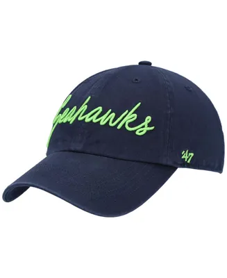Women's College Navy Seattle Seahawks Vocal Clean Up Adjustable Hat