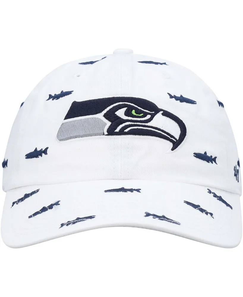 Women's White Seattle Seahawks Confetti Clean Up Adjustable Hat