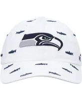 Women's White Seattle Seahawks Confetti Clean Up Adjustable Hat