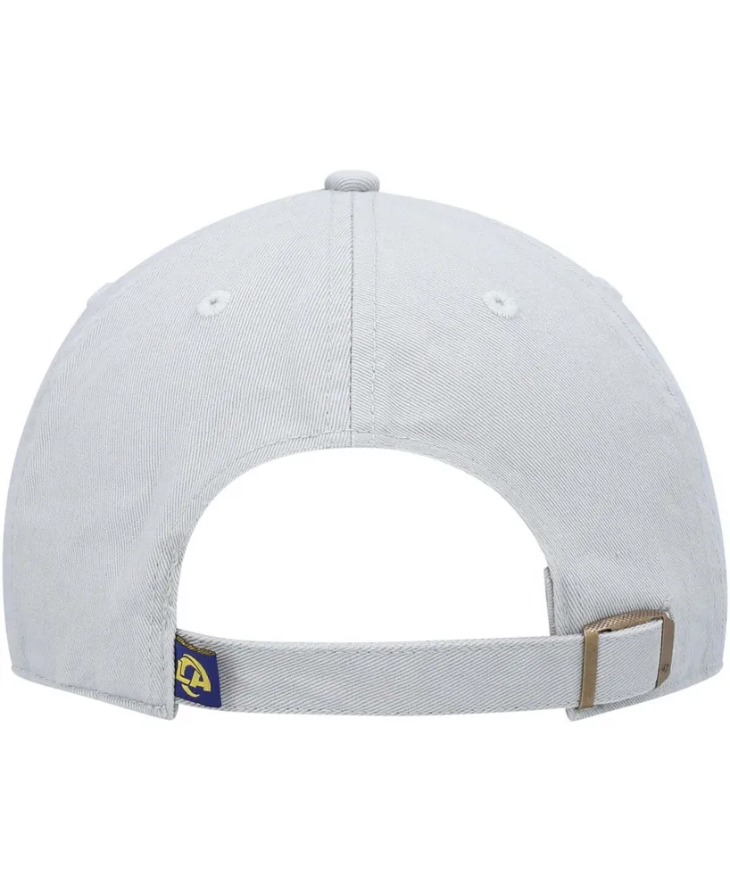 Men's Gray Los Angeles Rams Logo Clean Up Adjustable Hat