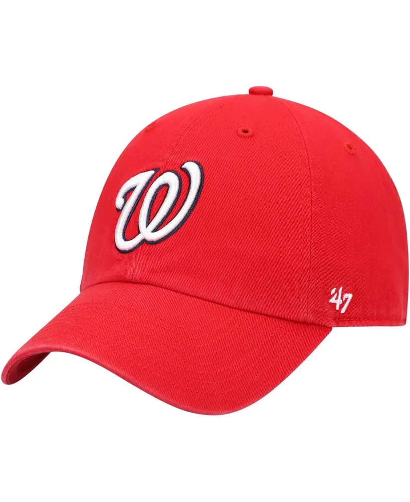 Men's Red Washington Nationals Home Clean Up Adjustable Hat