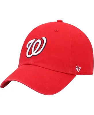 Men's Red Washington Nationals Home Clean Up Adjustable Hat