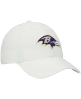 Men's White Baltimore Ravens Clean Up Adjustable Hat