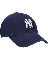 Boys Navy New York Yankees Team Logo Clean Up Adjustable Hat