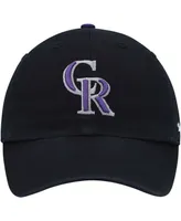 Boys Black Colorado Rockies Team Logo Clean Up Adjustable Hat