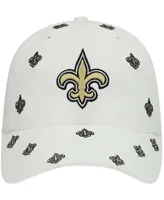 Women's White New Orleans Saints Confetti Clean Up Adjustable Hat