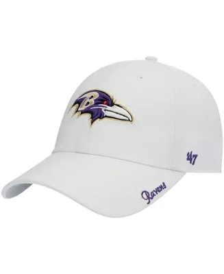 Women's White Baltimore Ravens Miata Clean Up Logo Adjustable Hat