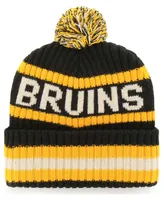 Men's Black Boston Bruins Bering Cuffed Knit Hat with Pom