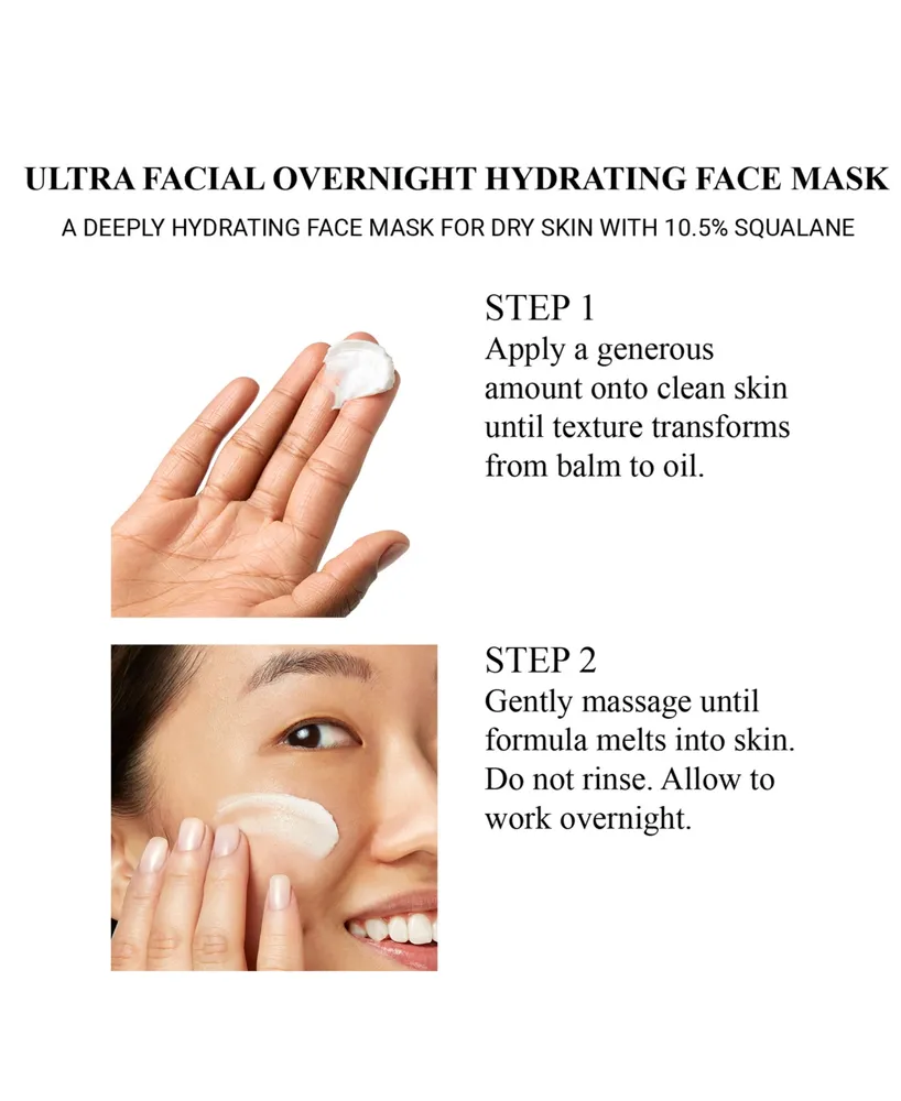 Kiehl's Since 1851 Ultra Facial Overnight Hydrating Mask With 10.5% Squalane, 3.4 oz.