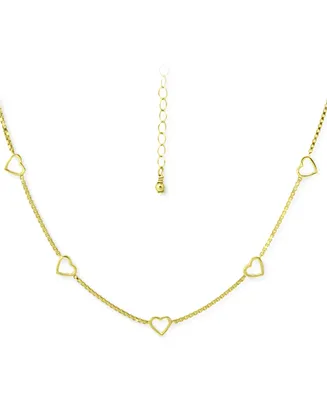 Giani Bernini Open Heart Chain Necklace, 16" + 2" extender, Created for Macy's