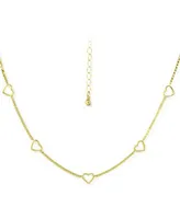 Giani Bernini Open Heart Link Chain Necklace Bracelet
