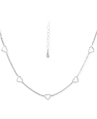 Giani Bernini Open Heart Chain Necklace, 16" + 2" extender, Created for Macy's