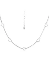 Giani Bernini Open Heart Chain Necklace, 16" + 2" extender, Created for Macy's