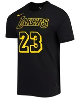Men's LeBron James Black Los Angeles Lakers Name and Number Mamba T-shirt
