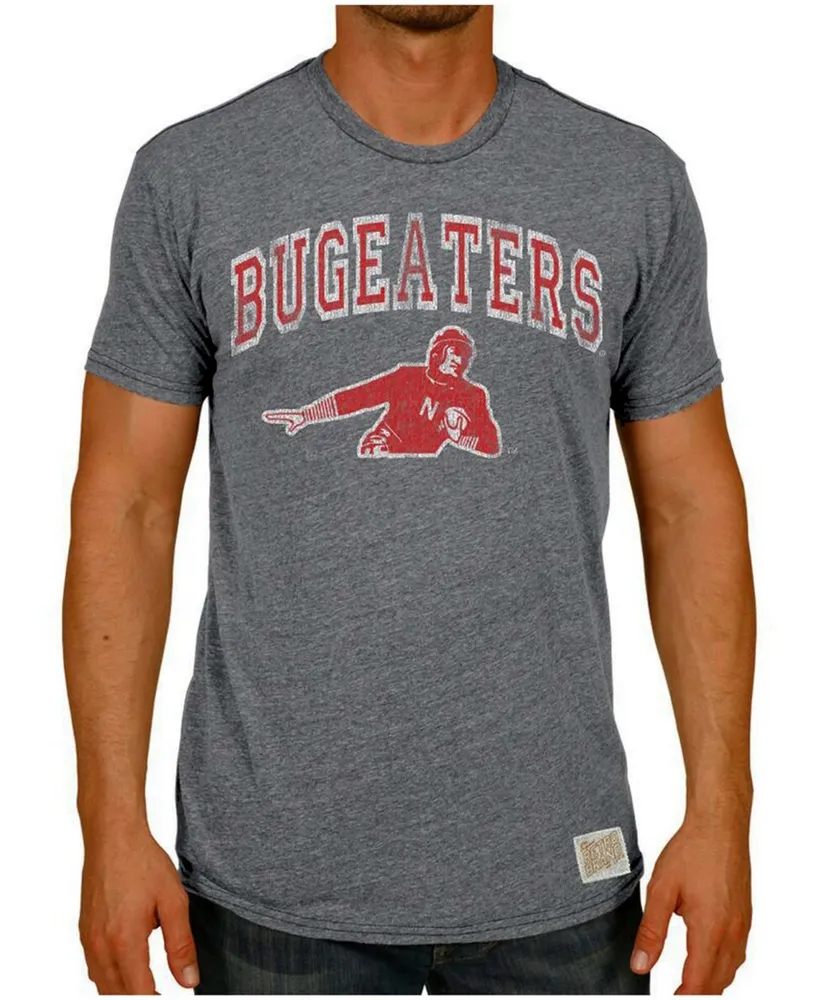Men's Heather Gray Nebraska Huskers Vintage-Inspired Bugeaters Tri-Blend T-shirt