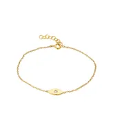 Zoe Lev 14K Gold Diamond Evil Eye Bracelet