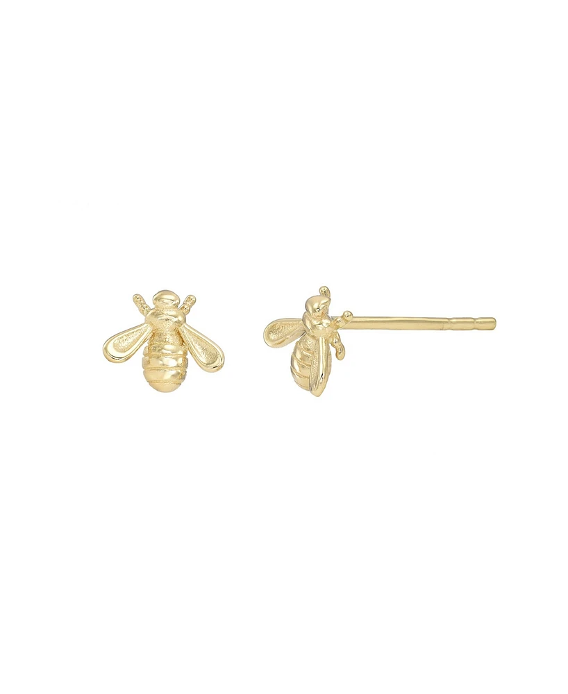 Zoe Lev 14K Gold Bee Stud Earrings