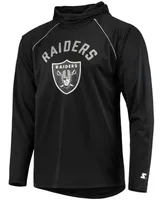 Men's Black Las Vegas Raiders Raglan Long Sleeve Hoodie T-shirt