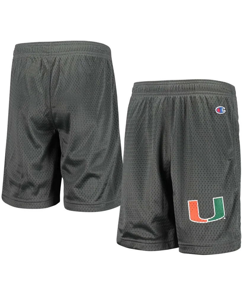 Big Boys and Girls Charcoal Miami Hurricanes Classic Mesh Shorts