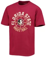 Big Boys and Girls Garnet Florida State Seminoles Basketball T-shirt