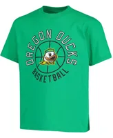 Big Boys and Girls Green Oregon Ducks Basketball T-shirt