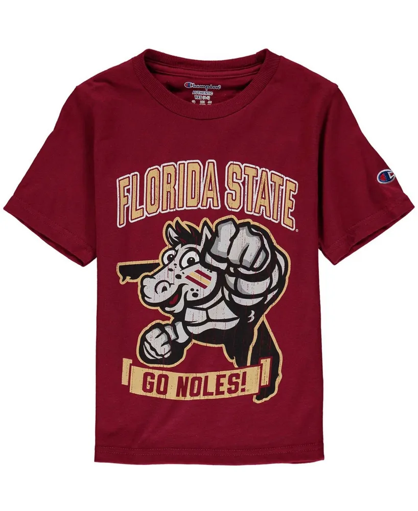 Big Boys Champion Garnet Florida State Seminoles Strong Mascot T-shirt